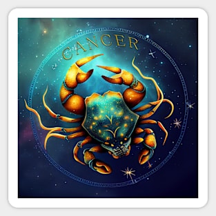 Zodiac Sign CANCER - Fantasy Illustration of astrology Cancer Sticker